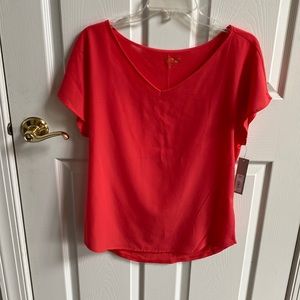 Apt 9 Polyester knit rayon melon colored women’s blouse